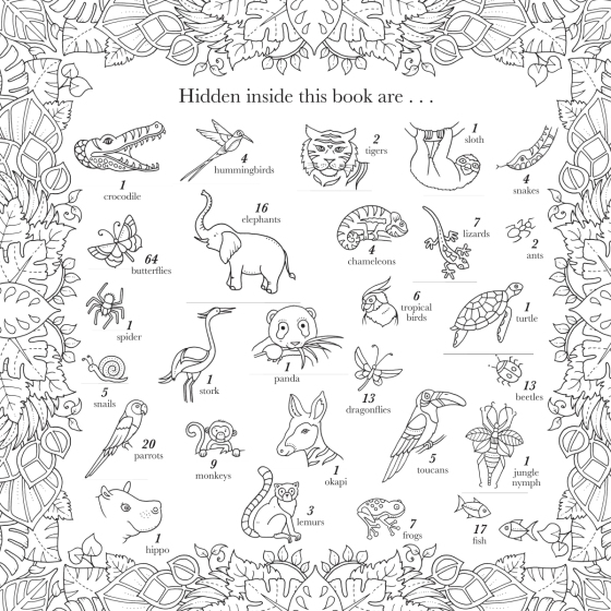 Magical Jungle - omalovánky od Johanny Basford